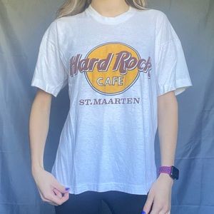 Vintage Single Stitch Hard Rock Cafe St. Maarten Graphic Short Sleeve T-Shirt